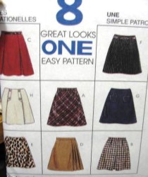 7777 MCCALLS 8 EZ SHORTER PLEATED A-SKIRTS PATTERN 4-8,,10-14 choice uncut